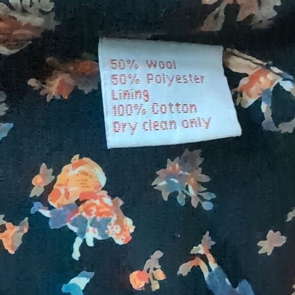 Unique Anthropologie spring coat whitestich accents size 8 Medium wool blend - Picture 8 of 10